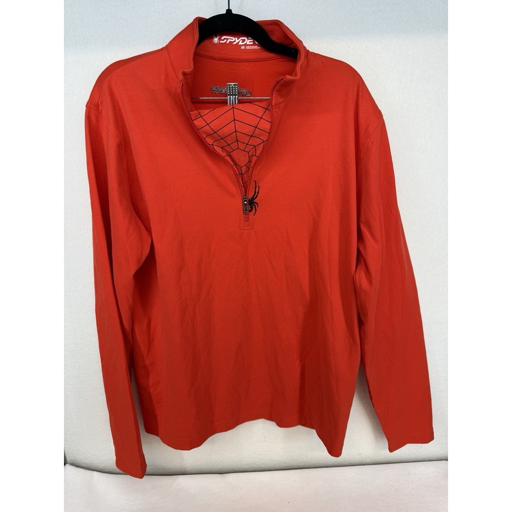 NWT Spyder Men's Volcano Red Buckhorn 1/4‎ Zip Turtleneck Size Medium